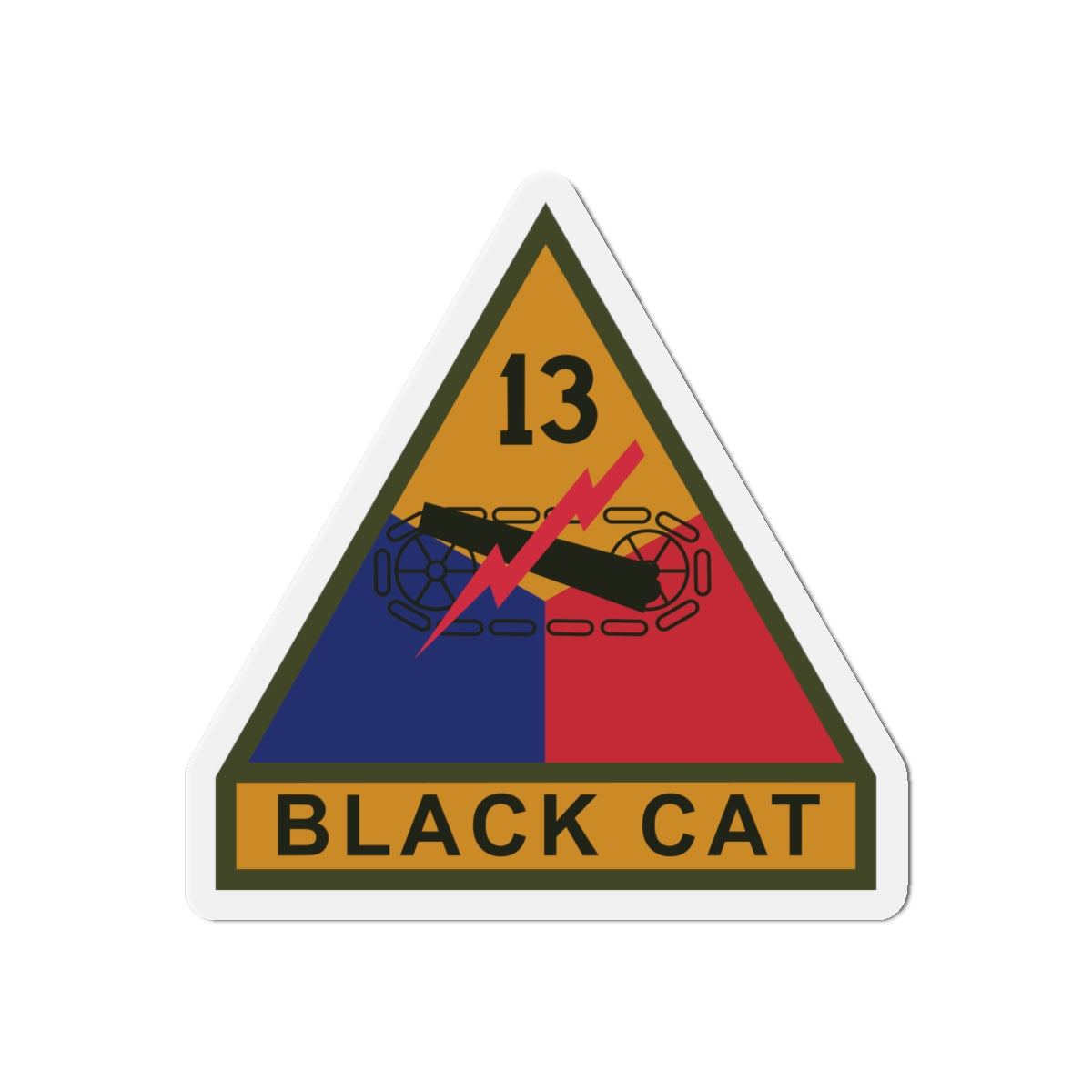 Die-Cut Magnets -SSI - 13th Armored Division w Name Tape X 300
