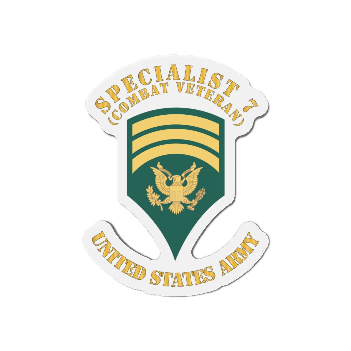 Die-Cut Magnets - Army - Enlisted - SPEC 7 - Specialist 7  - Std - Combat Veteran X 300
