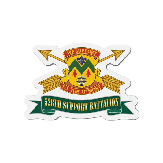 Die-Cut Magnets - Army - 528th Support Battalion w SF Br - Ribbon X 300