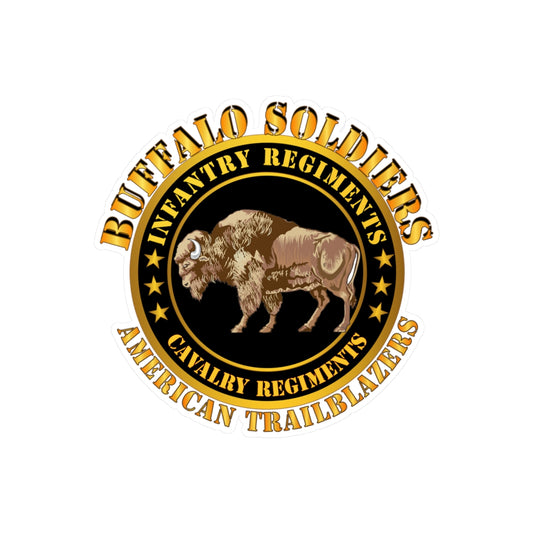 Kiss-Cut Vinyl Decals - Army - Buffalo Soldiers - Infantry - Cavalry Regiments X 300