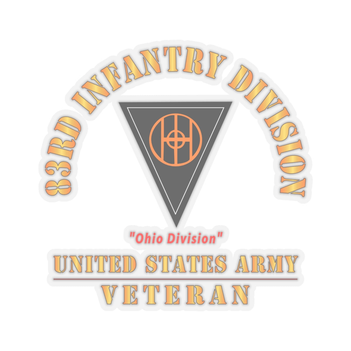 Kiss-Cut Stickers - Army - SSI - 83rd Infantry Division - Ohio Division - US Army Veteran X 300