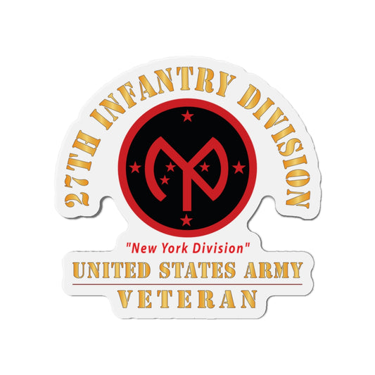 Die-Cut Magnets - Army - SSI - 27th Infantry Division - New York Division - US Army Veteran X 300