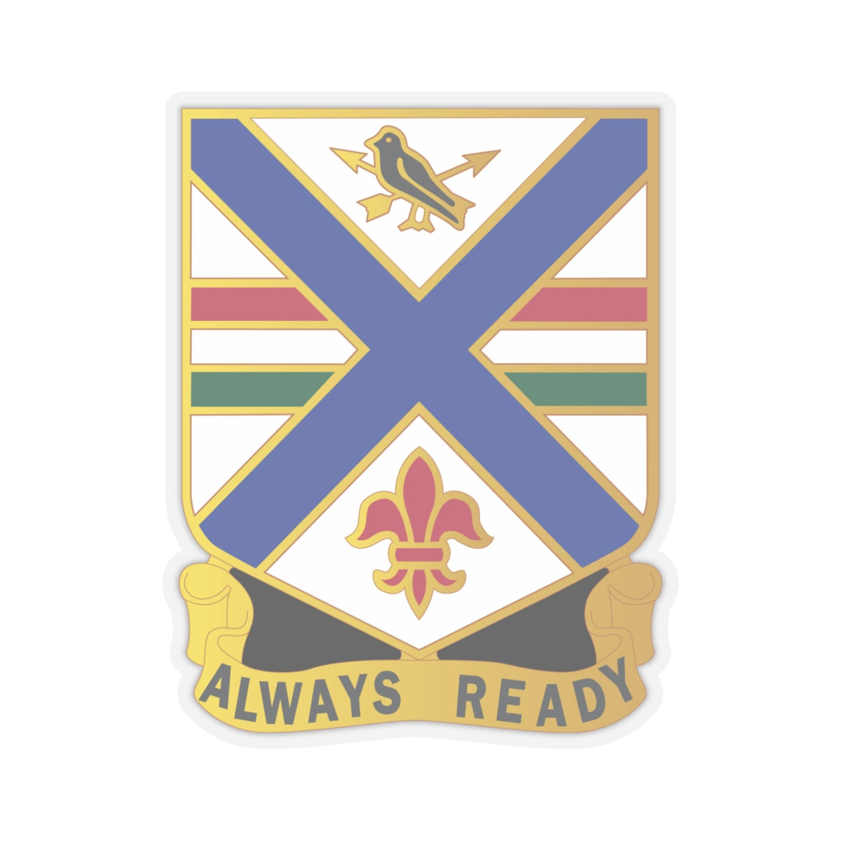 Kiss-Cut Stickers - 130th Infantry Regiment - DUI wo Txt X 300
