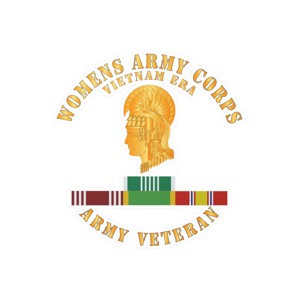 Kiss-Cut Vinyl Decals - Army - Womens Army Corps Vietnam Era - w ARCOM - GCMDL- WAC - NDSM X 300