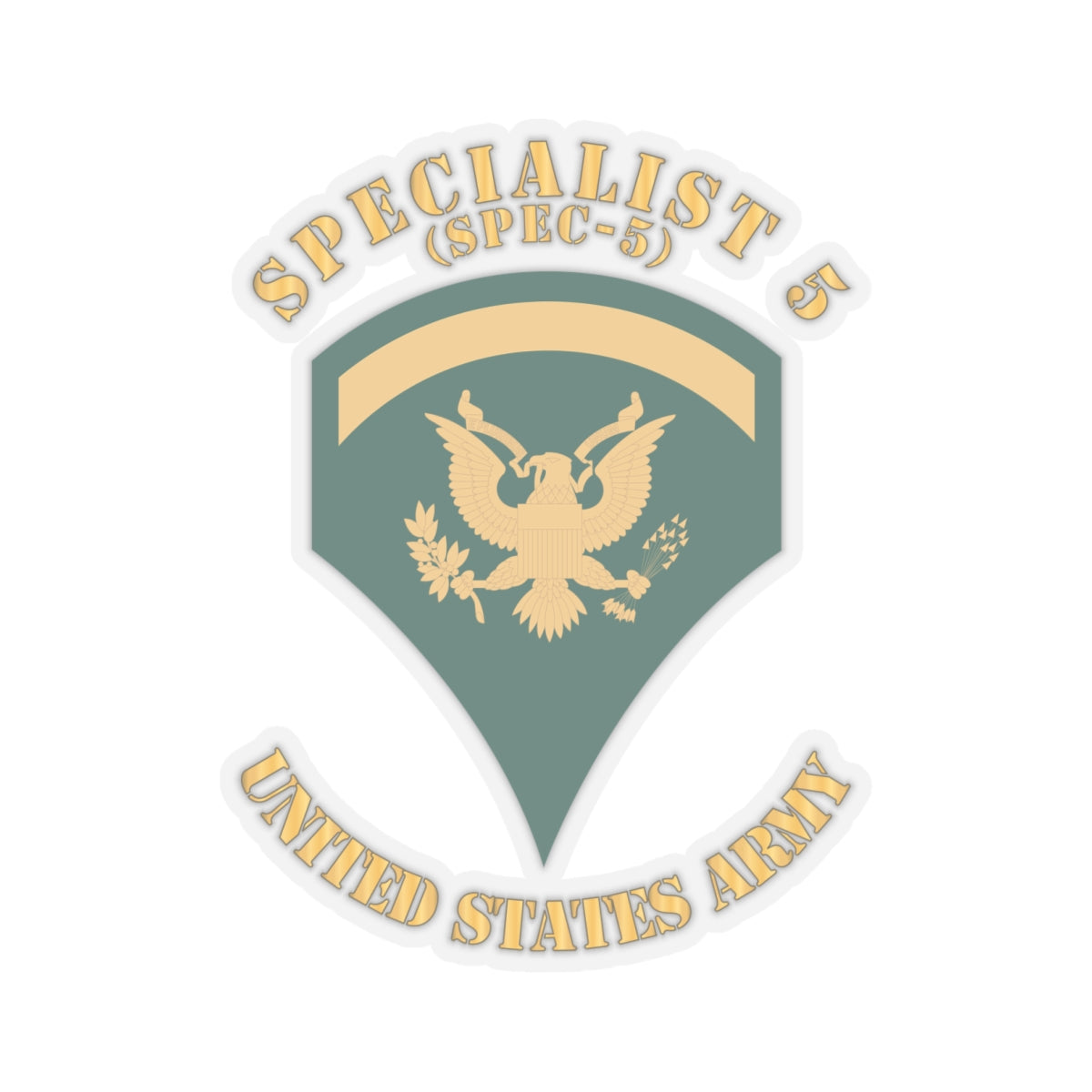 Kiss-Cut Stickers Army - Army - Enlisted - SPEC 5 - Specialist 5  - Std X 300