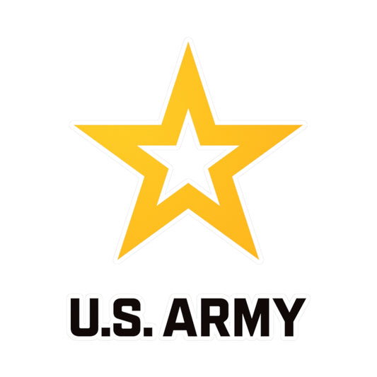 Kiss-Cut Vinyl Decals - Army Star W Us Army X 300