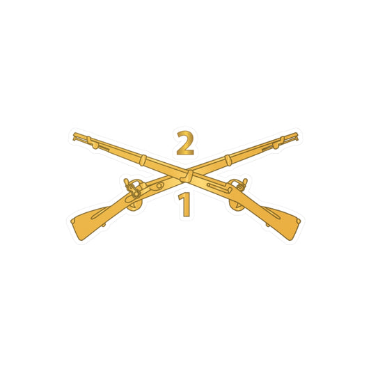 Kiss-Cut Vinyl Decals - Army - 1st Battalion, 2nd Infantry Regiment Branch - wo Txt X 300