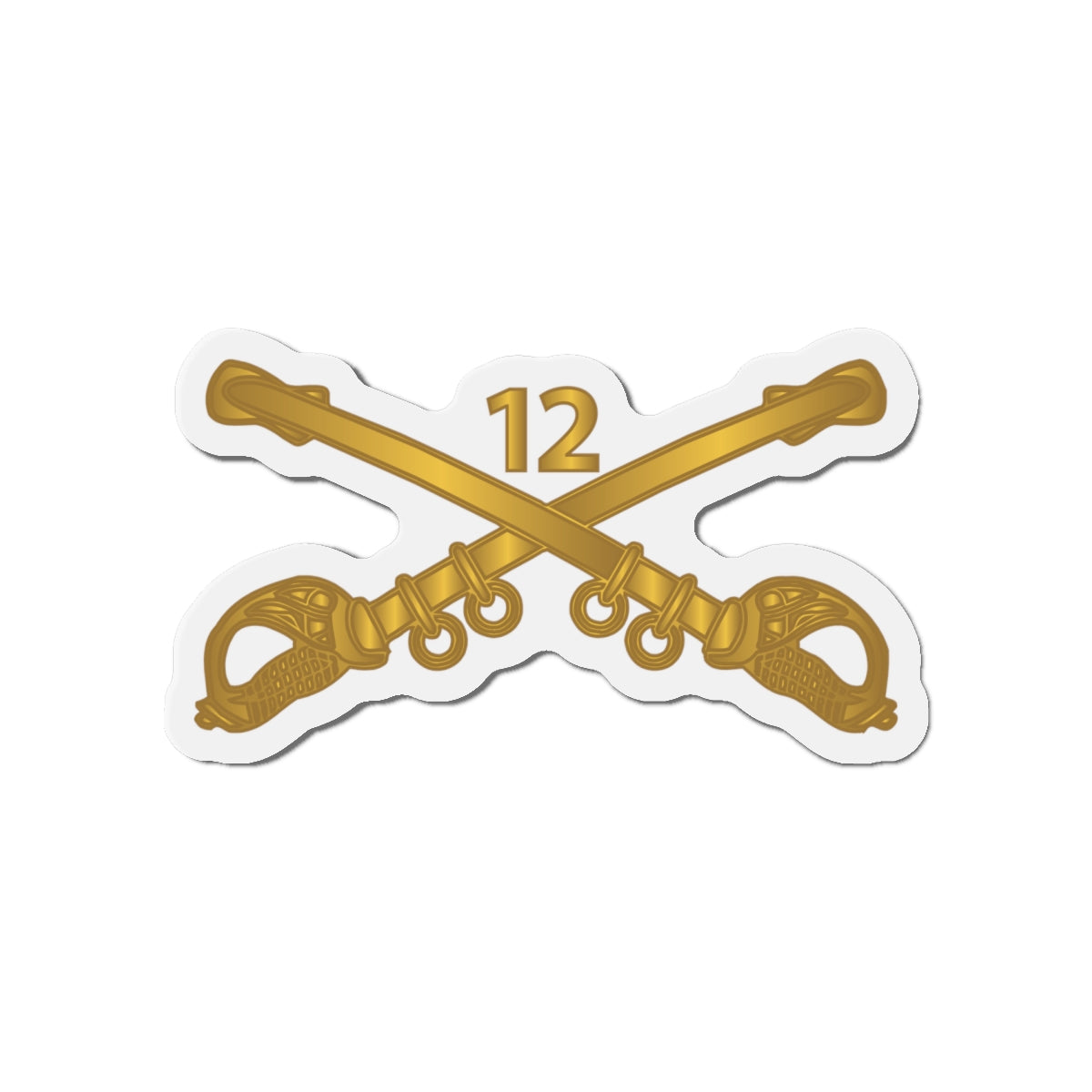 Die-Cut Magnets - Army - 12th Cavalry Branch wo Txt X 300