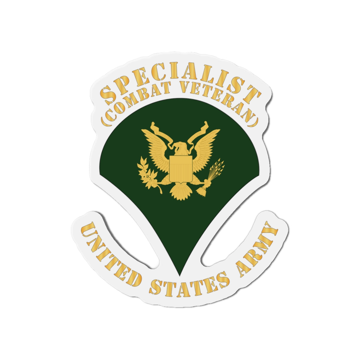 Die-Cut Magnets -SSI - Army - Specialist - SP4 - Combat Veteran - Flat X 300