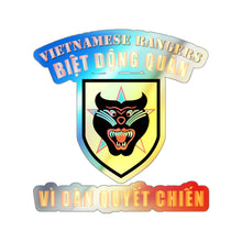 Load image into Gallery viewer, Holographic Die-cut Stickers - Vietnam - Vietnamese Rangers
