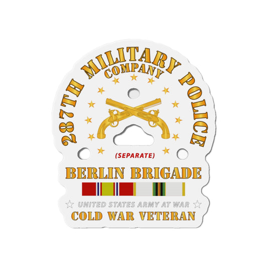 Die-Cut Magnets - Army - 287th Military Police Company - Berlin Bde w COLD SVC