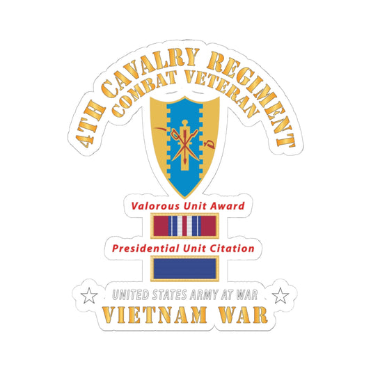 Kiss - Cut Stickers - Army - 4th Cavalry Regiment - Vietnam War w PUC and VUA X 300