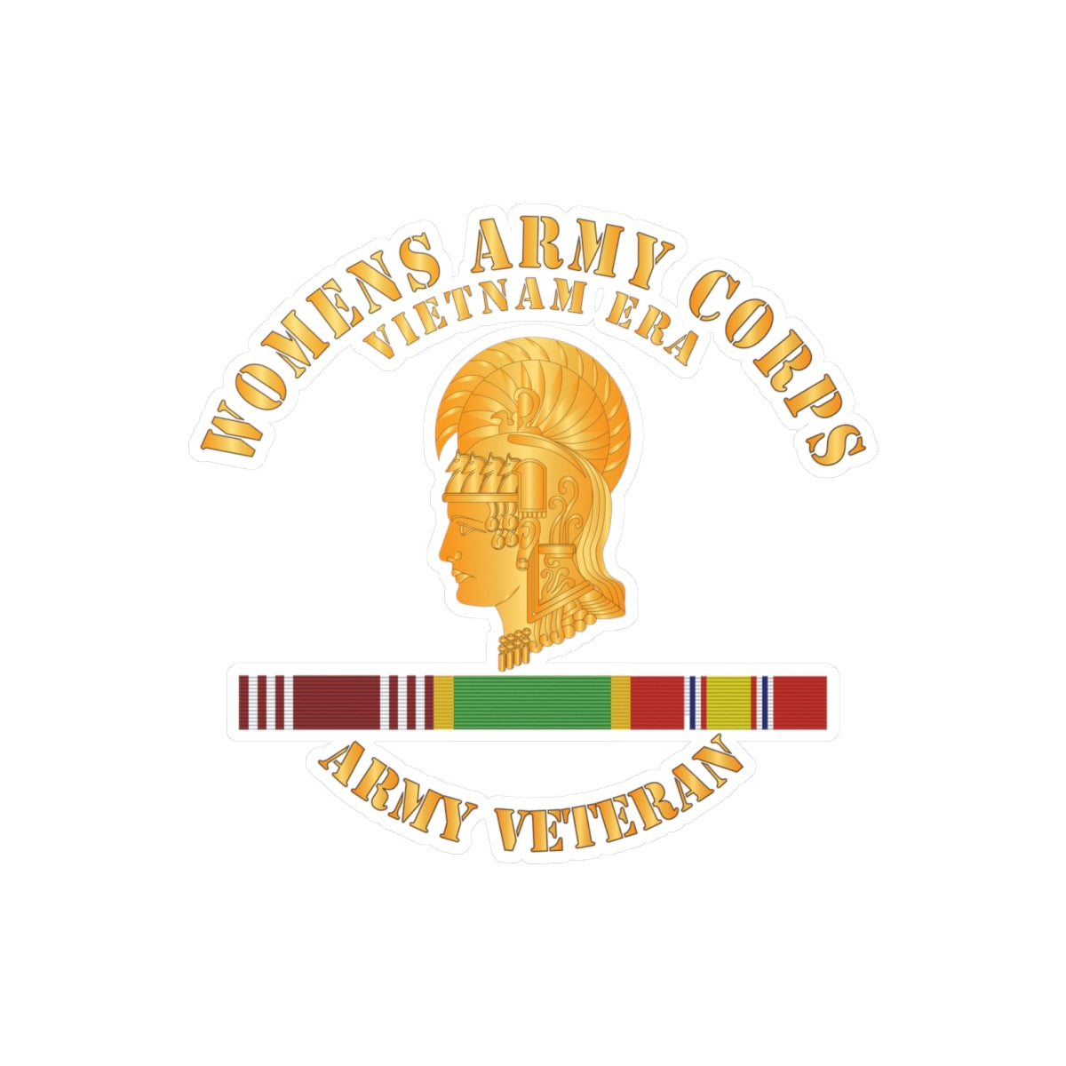 Kiss-Cut Vinyl Decals - Army - Womens Army Corps Vietnam Era - w GCMDL-NDSM - WAC X 300