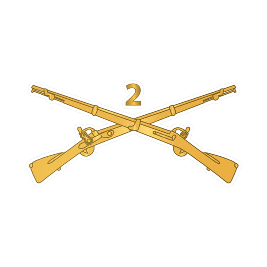 Kiss-Cut Vinyl Decals - Army - 2nd Infantry Regiment Branch - wo Txt X 300