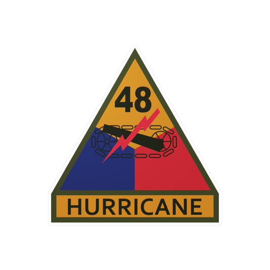 Kiss-Cut Vinyl Decals - SSI - 48th Armored Division w Name Tape X 300