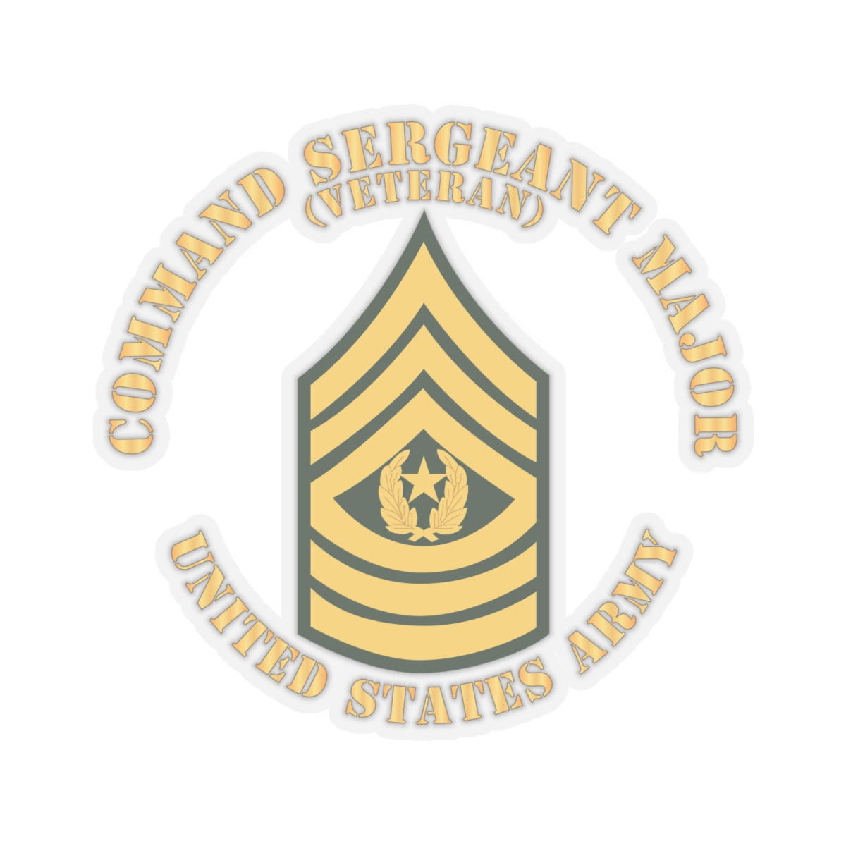 Kiss-Cut Stickers - Army - Command Sergeant Major - CSM - Veteran - Flat X 300