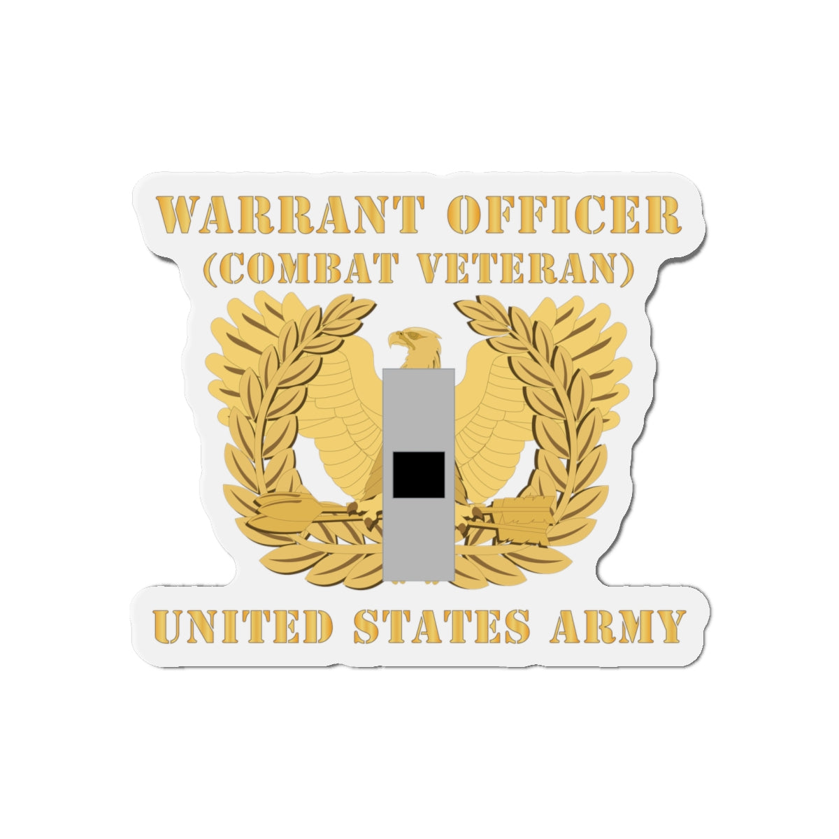 Die-Cut Magnets -SSI -Army - Warrant Officer - W01 - Combat Veteran - Flat - Eagle and Bar X 300