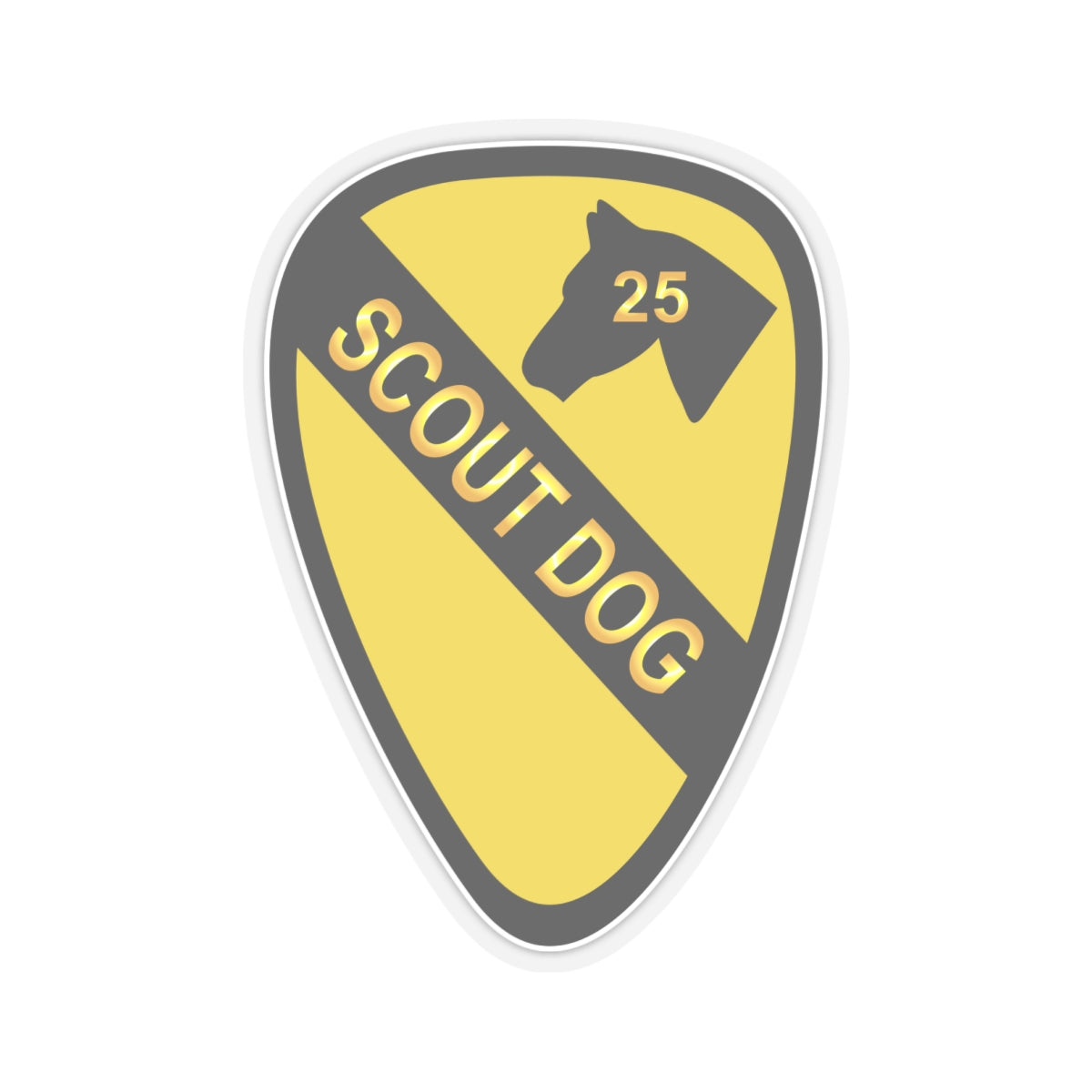 Kiss-Cut Stickers - Army - 25th Scout Dog Platoon 1st Cav wo Txt