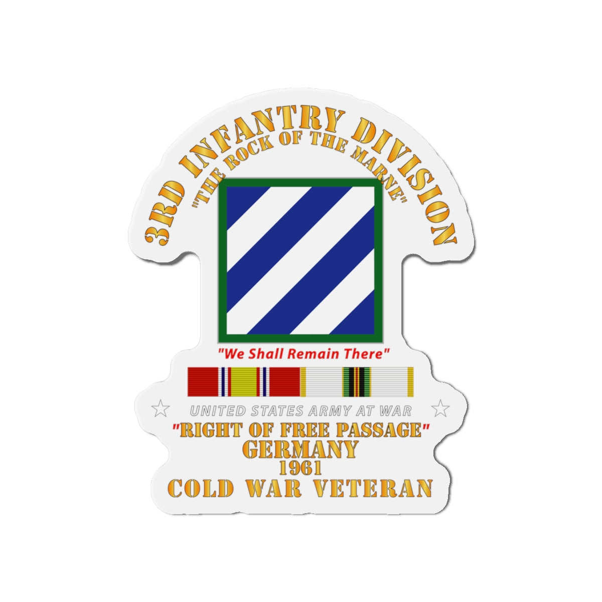 Die-Cut Magnets - 3rd ID - Right of Passage - Germany w Cold War SVC