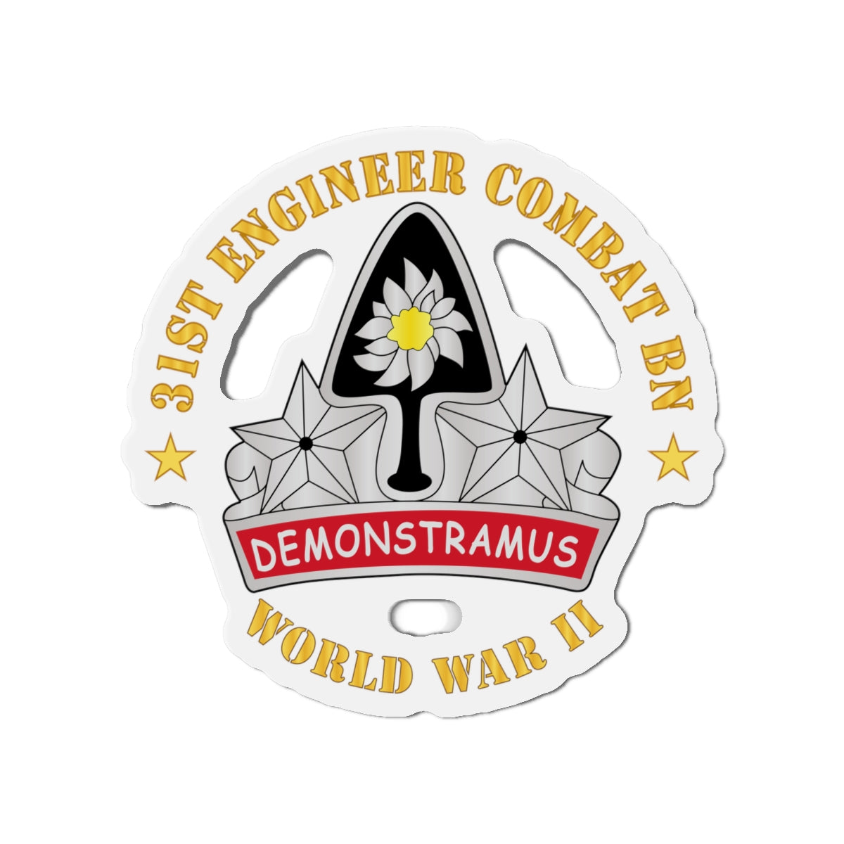 Die-Cut Magnets - Army - 31st Engineer Combat Bn - World War II