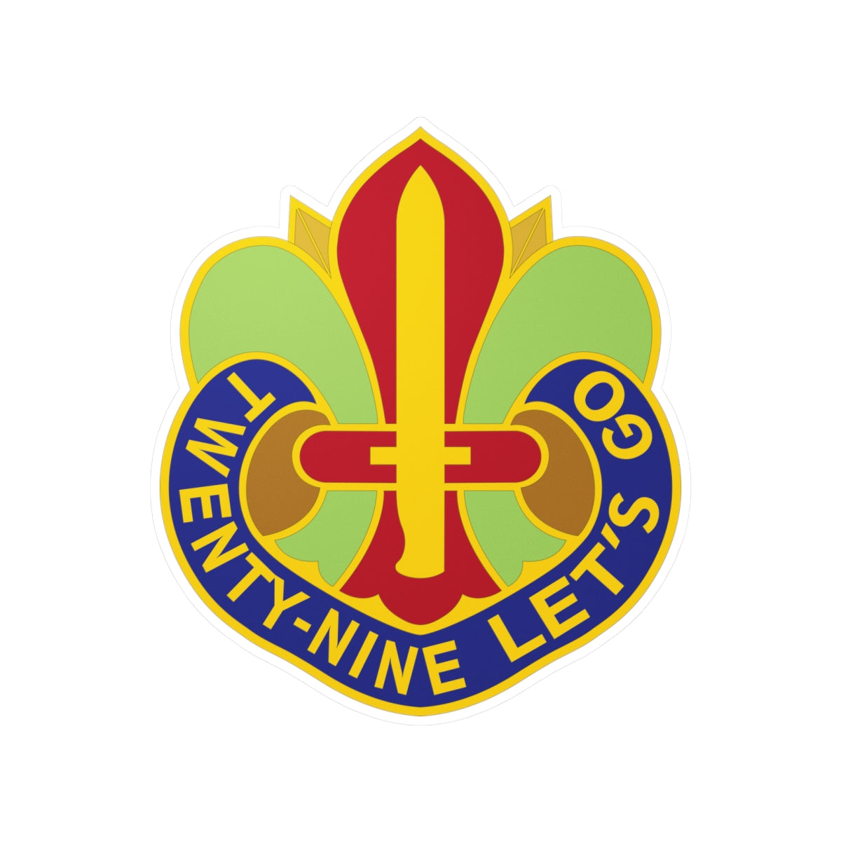 Kiss-Cut Vinyl Decals - DUI - 29th Infantry Division X 300