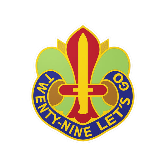 Kiss-Cut Vinyl Decals - DUI - 29th Infantry Division X 300