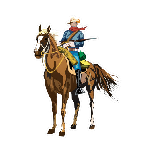 Kiss-Cut Vinyl Decals - Cavalryman - Buffalo Soldier X 300