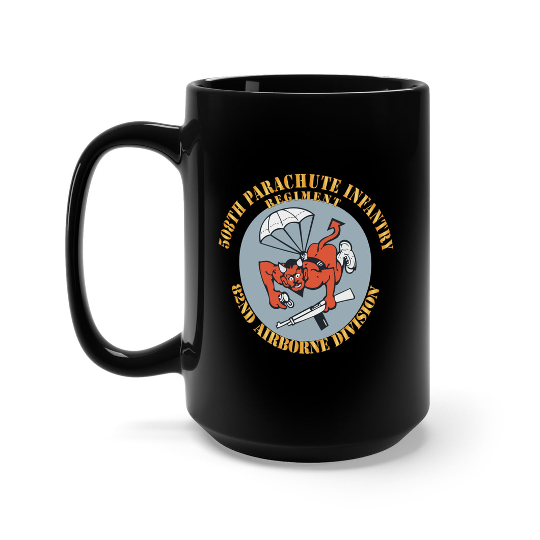 Black Mug 15oz - 82nd Airborne Div - 508th PIR X 300