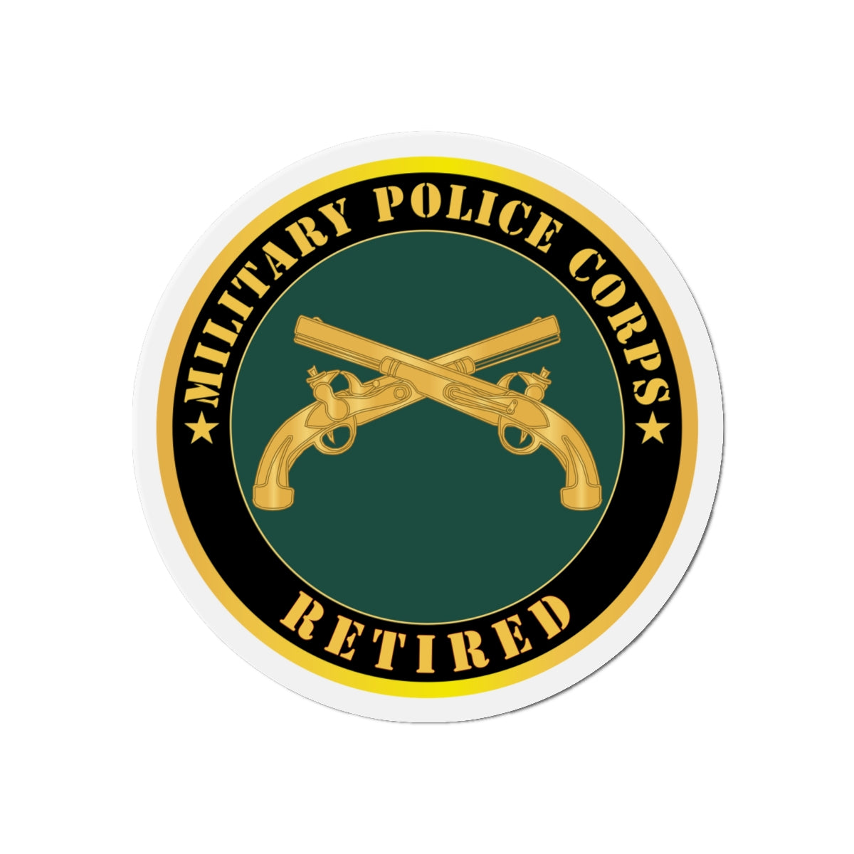 Die-Cut Magnets - Army - Military Police - Branch - Retired X 300