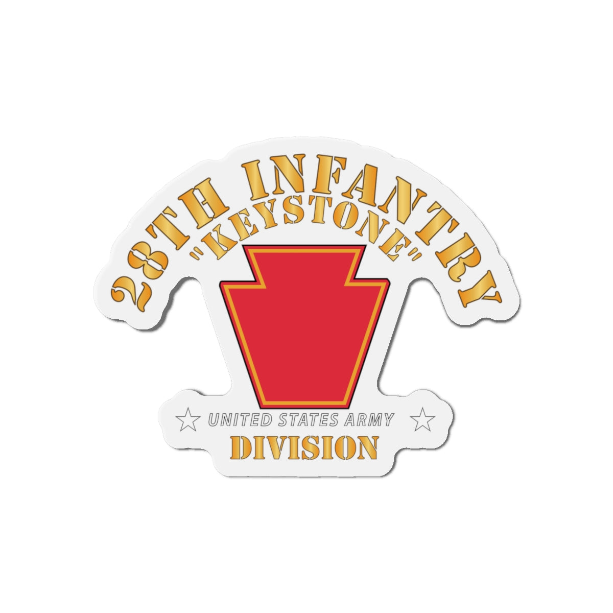 Die-Cut Magnets -SSI -Army - 28th Infantry Division - Keystone - SSI wo Stars X 300