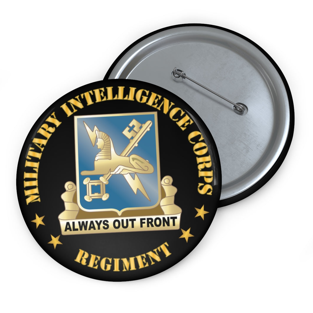 Custom Pin Buttons - Military Intelligence Corps Regiment X 300