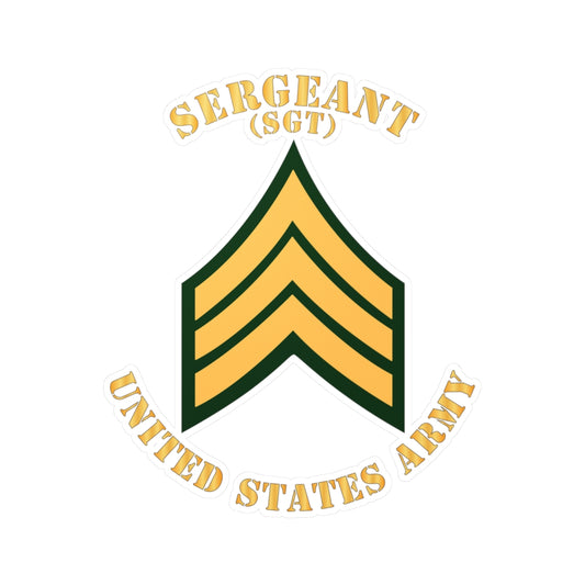 Kiss-Cut Vinyl Decals - Army - Sergeant - SGT - Flat X 300