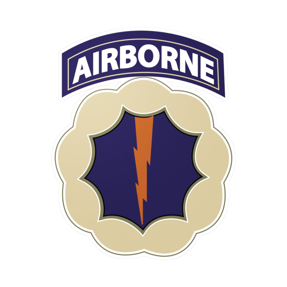 Kiss-Cut Vinyl Decals - 9th Airborne Division - Phantom - SSI wo Txt X 300