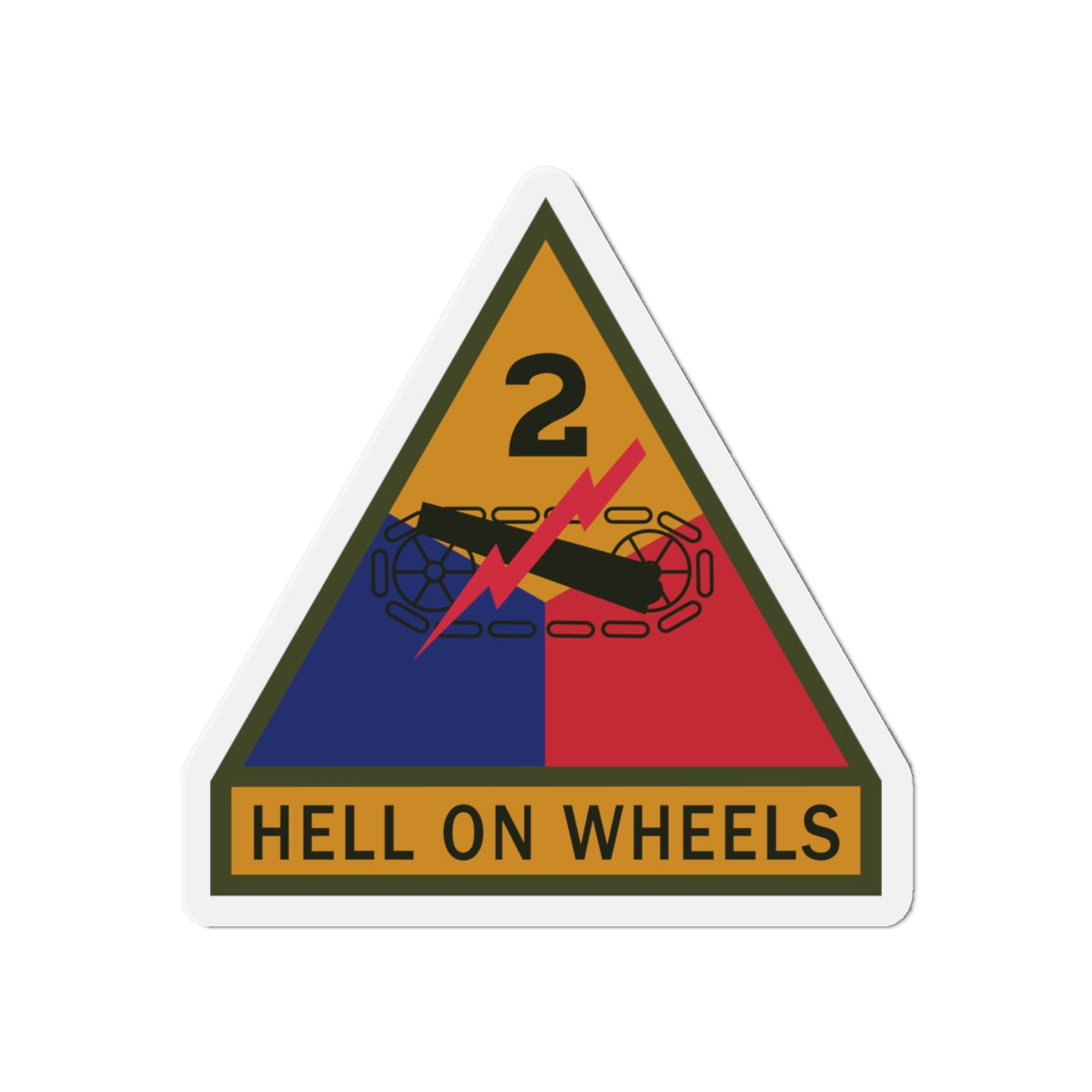 Die-Cut Magnets -SSI - 2nd Armored Division w Name Tape X 300