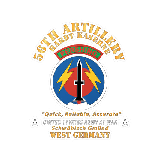 Kiss-Cut Vinyl Decals - Army - 56th Artillery Command - Pershing - Hardt Kaserne X 300