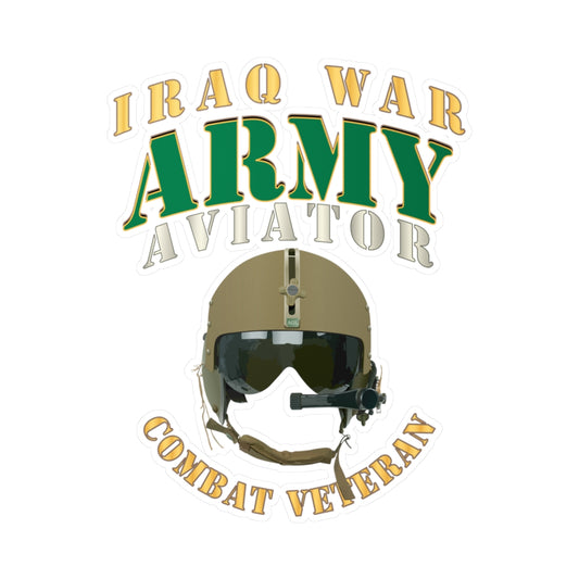 Kiss-Cut Vinyl Decals - Army - ARMY -  Aviator - Iraq War - Combat Vet X 300