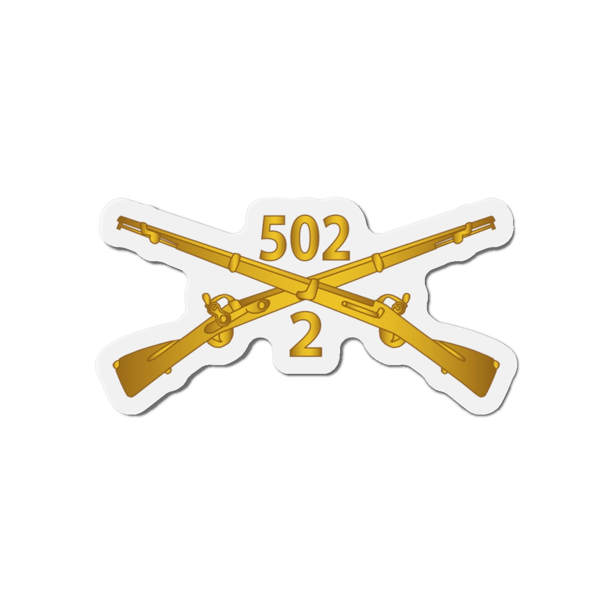 Die-Cut Magnets - 2nd Bn 502nd Infantry Regt - Infantry Br wo Txt