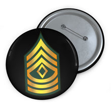 Load image into Gallery viewer, Custom Pin Buttons - First Sergeant - 1SG wo Txt
