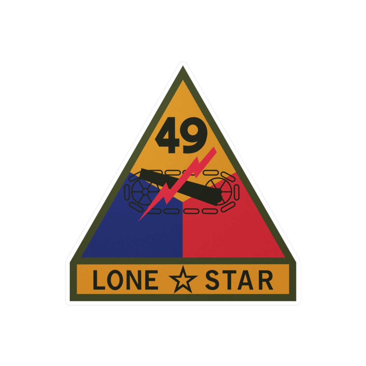 Kiss-Cut Vinyl Decals - SSI - 49th Armored Division w Name Tape X 300