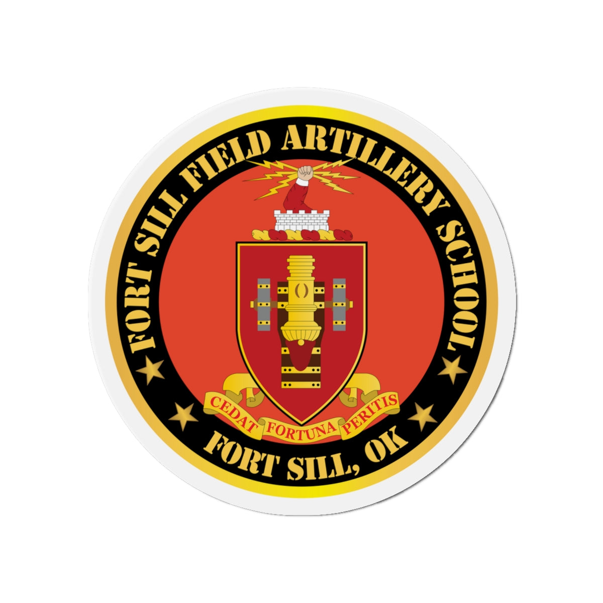 Die-Cut Magnets - Army - Fort Sill Field Artillery School, COA Fort Sill, OK X 300