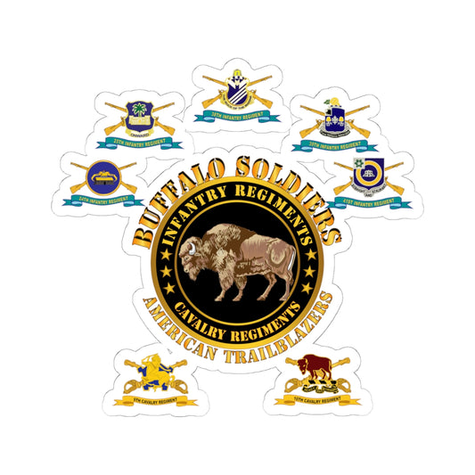 Kiss - Cut Stickers - Army - Buffalo Soldiers - Infantry - Cavalry Regiments - All DUIs X 300