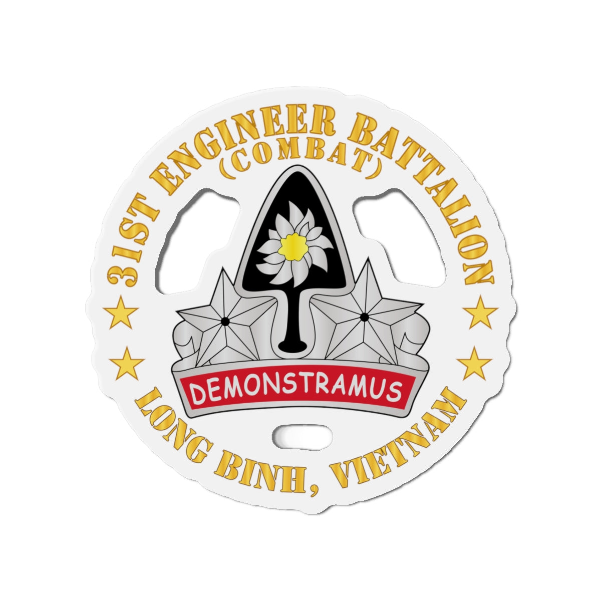 Die-Cut Magnets - Army - 31st Engineer Battalion (Combat) - Long Binh, Vietnam
