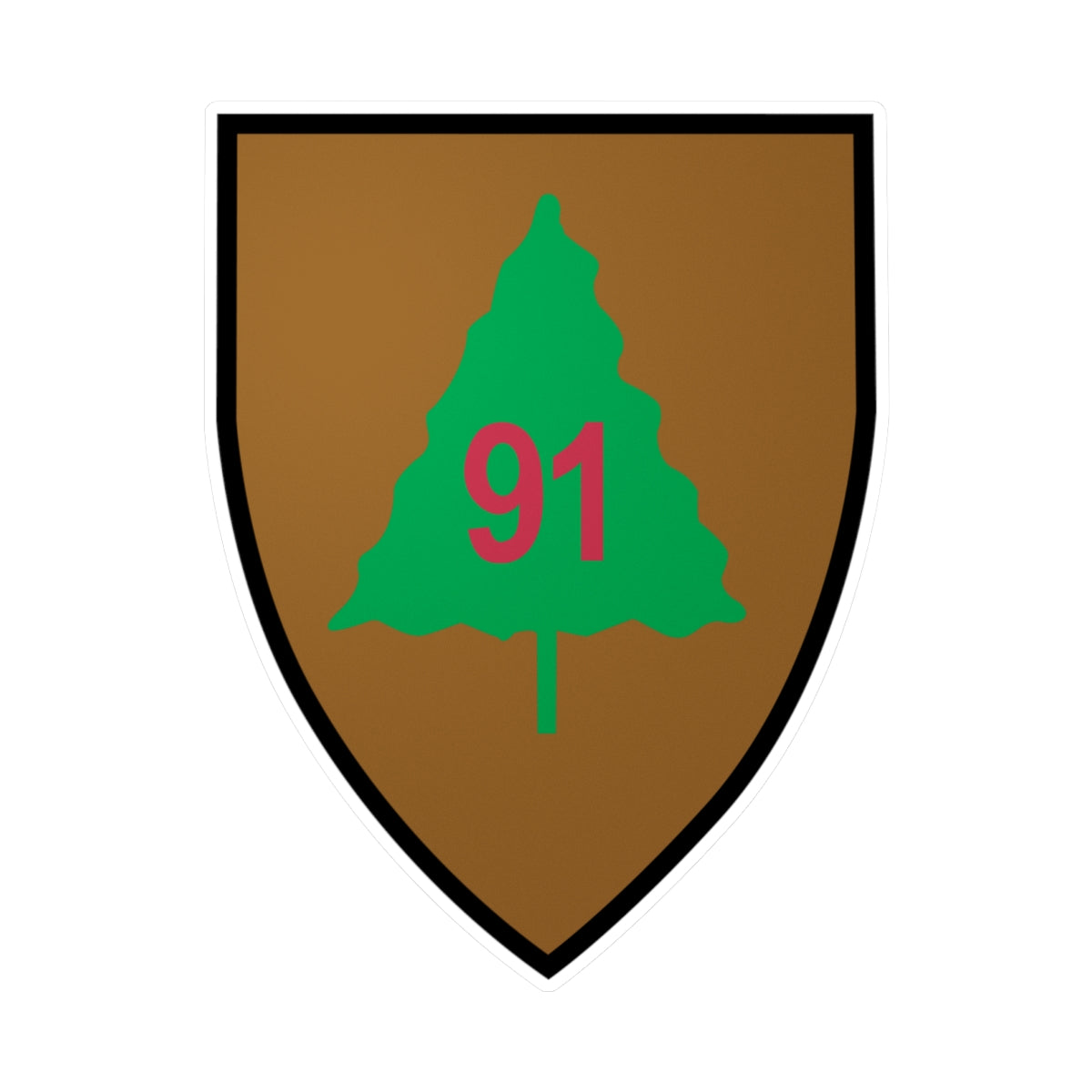 Kiss-Cut Vinyl Decals - SSI - 91st Infantry Division X 300