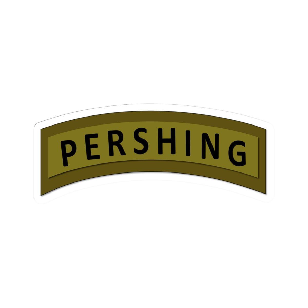 Kiss - Cut Stickers - Army - Pershing Missile Tab - Subdued
