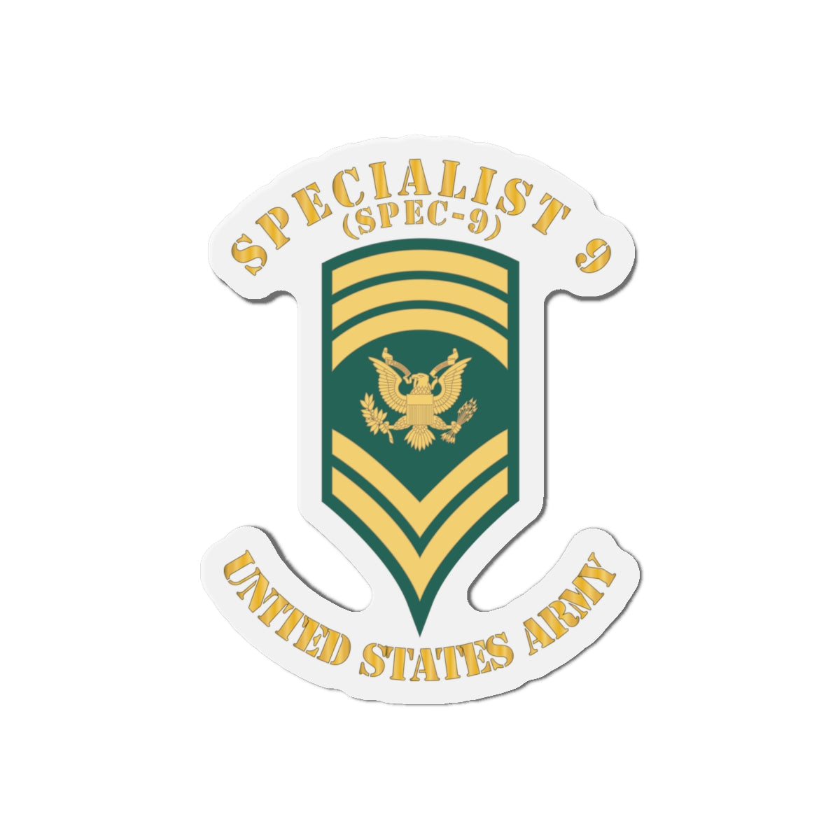 Die-Cut Magnets - Army - Enlisted - SPEC 9 - Specialist 9  - Std X 300