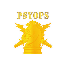 Load image into Gallery viewer, Kiss-Cut Vinyl Decals - Army - PSYOPS w Branch Insignia - Line X 300 - Hat
