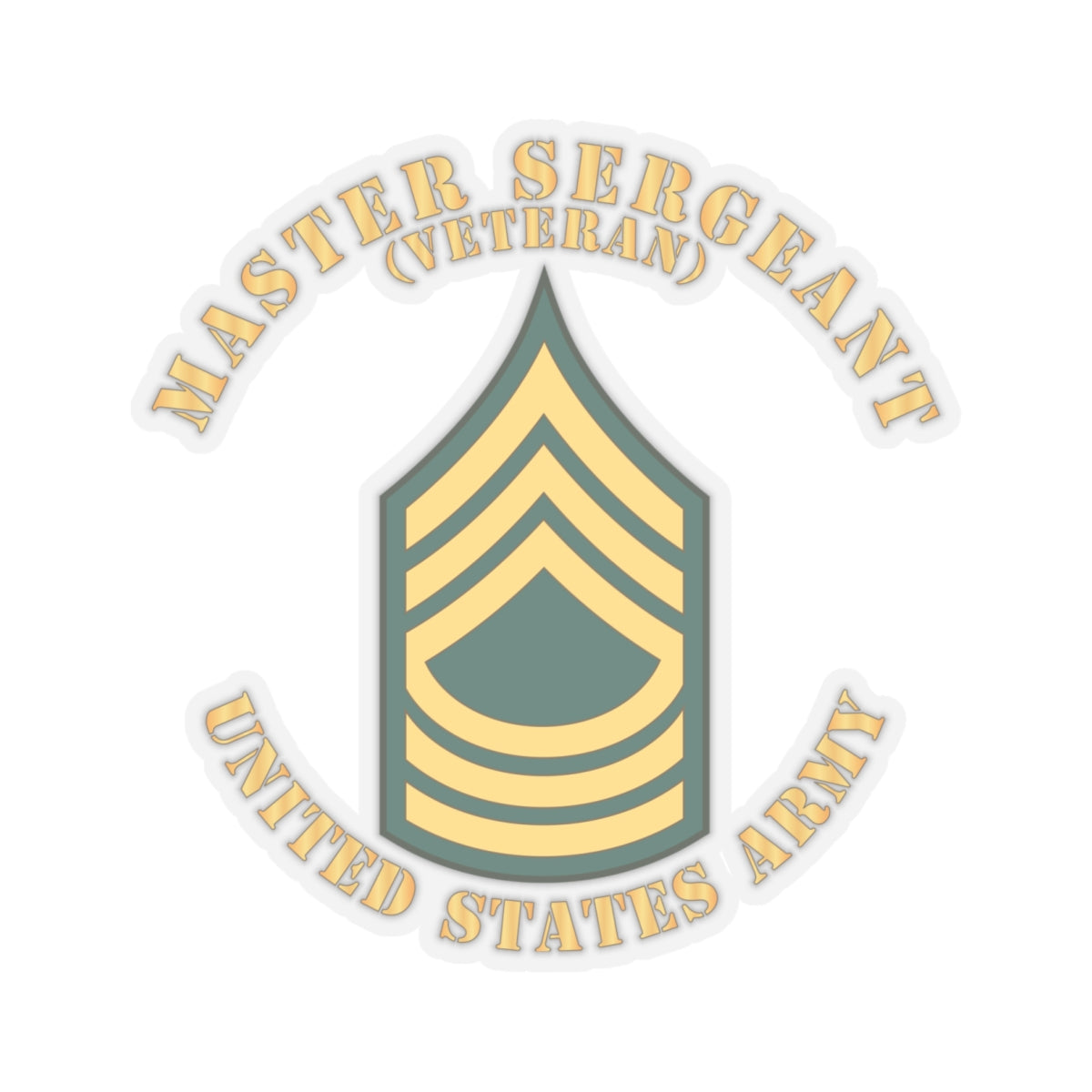 Kiss-Cut Stickers - Army - Master Sergeant - MSG - Veteran - Flat X 300