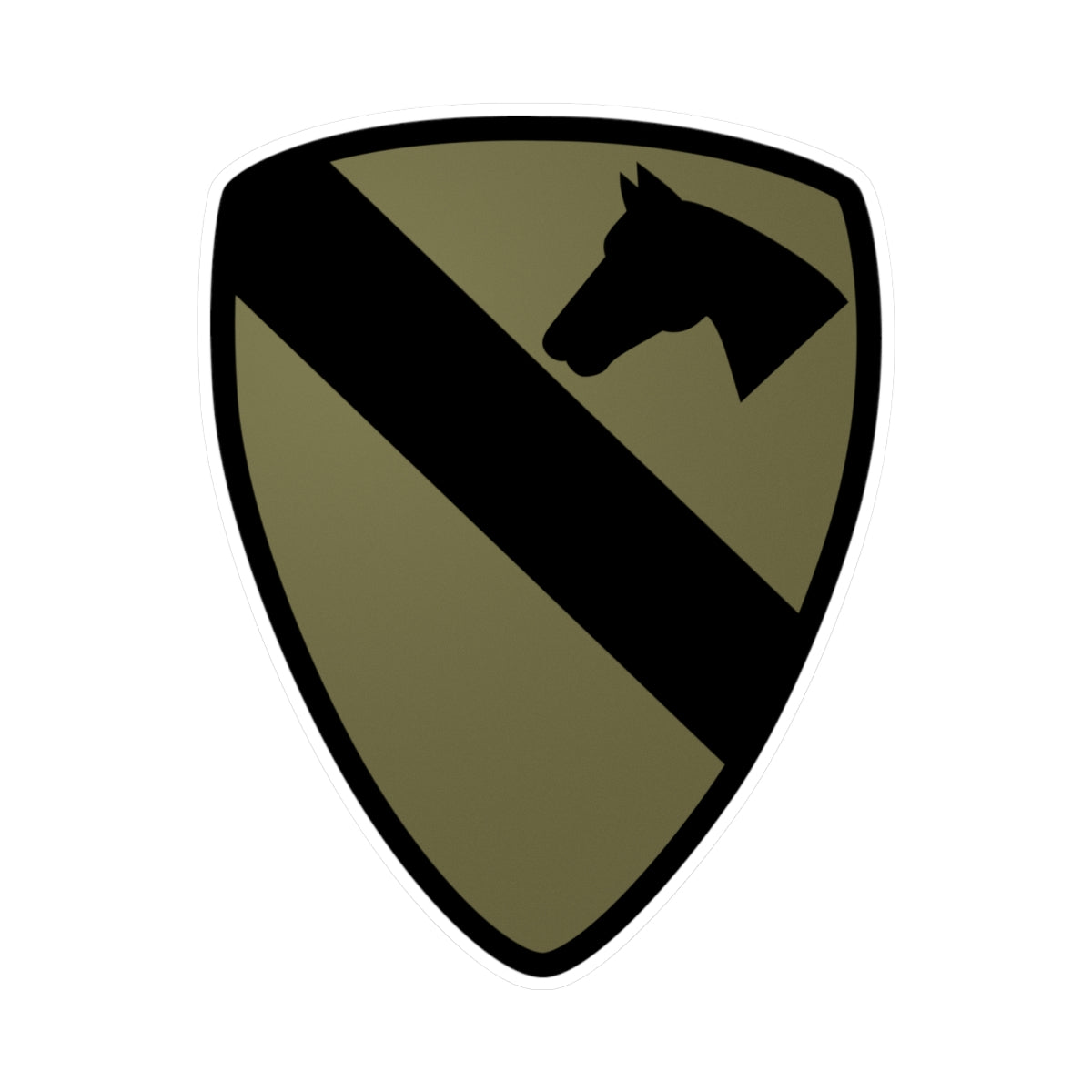 Kiss-Cut Vinyl Decals - SSI - 1st Cavalry Division - Subdued X 300