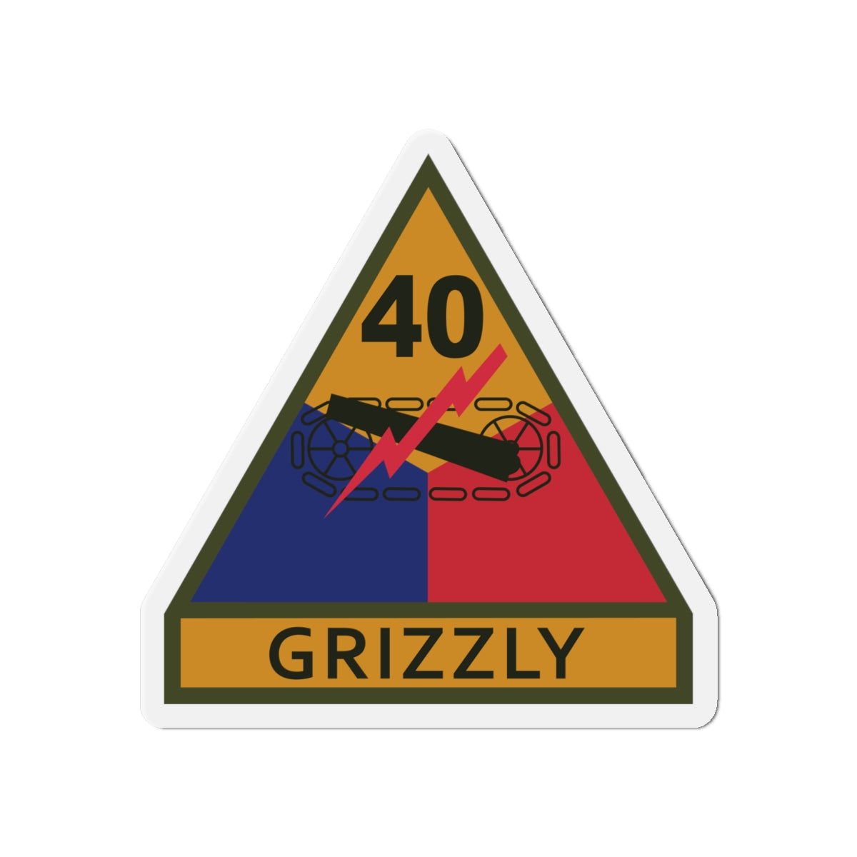 Die-Cut Magnets -SSI - 40th Armored Division w Name Tape X 300