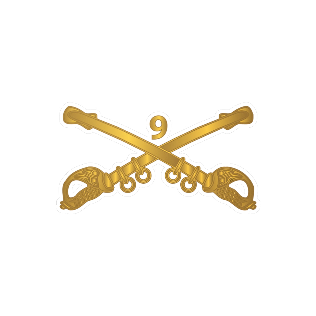 Kiss-Cut Vinyl Decals - Army - 9th Cavalry Branch wo Txt X 300